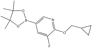 2-(Cyclopropylmethoxy)-3-fluoro-5-(4,4,5,5-tetramethyl-1,3,2-dioxaborolan-2-yl)pyridine 结构式