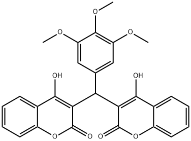 3,3′-(3,4,5-三甲氧基苯亚甲基)-双-4-羟基香豆素 结构式