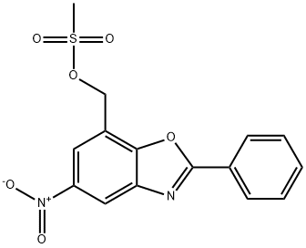 (5-nitro-2-phenylbenzo[d]oxazol-7-yl)methyl methanesulfonate 结构式