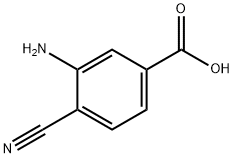 3-氨基-4-氰基苯甲酸 结构式