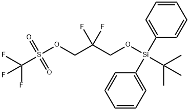 3-((tert-butyldiphenylsilyl)oxy)-2,2-difluoropropyl trifluoromethanesulfonate 结构式