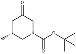 (R)-3-甲基-5-氧代哌啶-1-甲酸叔丁酯 结构式