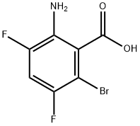 2-氨基-6-溴-3,5-二氟苯甲酸 结构式