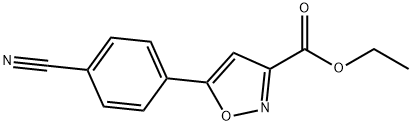 5-(4-氰基苯基)异噁唑-3-羧酸乙酯 结构式