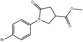 1-(4-溴苯基)-5-氧代吡咯烷-3-羧酸甲酯 结构式