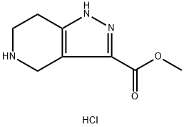 4,5,6,7-四氢-1H-吡唑并[4,3-C]吡啶-3-羧酸甲酯盐酸盐 结构式