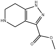 4,5,6,7-Tetrahydro-1H-pyrazolo[4,3-c]pyridine-3-carboxylic acid methyl ester 结构式