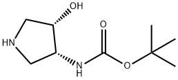 (3R,4S)-4-羟基-3-(N-BOC-氨基)-吡咯烷 结构式