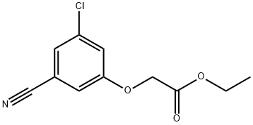 ACETIC ACID, 2-(3-CHLORO-5-CYANOPHENOXY)-, ETHYL ESTER 结构式