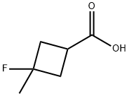 3-FLUORO-3-METHYLCYCLOBUTANECARBOXYLIC ACID 结构式