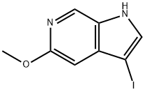 3-碘-5-甲氧基-1H-吡咯并[2,3-C]吡啶 结构式