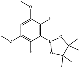 2-(2,6-Difluoro-3,5-dimethoxyphenyl)-4,4,5,5-tetramethyl-1,3,2-dioxaborolane 结构式