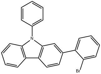(2-溴苯基)-9-苯基-9H-咔唑 结构式