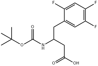 3-(BOC-氨基)-4-(2,4,5-三氟苯基)丁酸 结构式