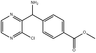 4-(氨基(3-氯吡嗪-2-基)甲基)苯甲酸甲酯 结构式