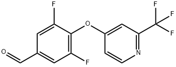 3,5-二氟-4-[[2-(三氟甲基)-4-吡啶基]氧基]苯甲醛 结构式