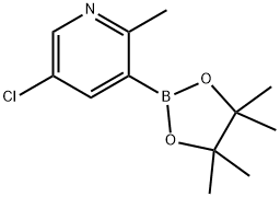 2-甲基-5-氯吡啶-3-硼酸频哪醇酯 结构式