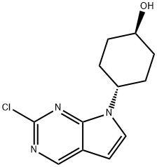 (1R,4R)-4-(2-氯-7H-吡咯并[2,3-D]嘧啶-7-基)环己醇 结构式