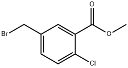 5-溴甲基-2-氯苯甲酸甲酯 结构式