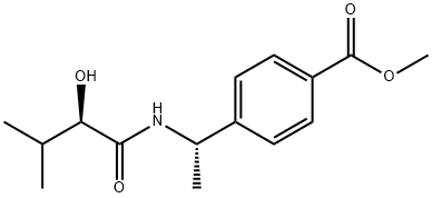 4-(S)-1-(R)-2-羟基-3-甲基丁胺基)乙基)苯甲酸甲酯 结构式