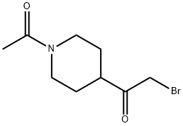 1-(1-乙酰哌啶-4-基)-2-溴乙-1-酮 结构式