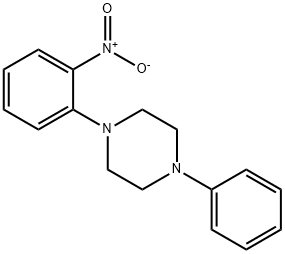 1-(2-硝基苯基)-4-苯基哌嗪 结构式