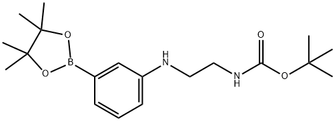 tert-butyl 2-(3-(4,4,5,5-tetramethyl-1,3,2-dioxaborolan-2-yl)phenylamino)ethylcarbamate 结构式