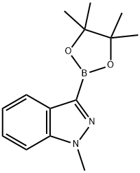 1-甲基-3-(4,4,5,5-四甲基-1,3,2-二氧硼杂环戊烷-2-基)-1H-吲唑 结构式