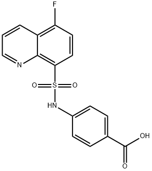 Benzoic acid, 4-?[[(5-?fluoro-?8-?quinolinyl)?sulfonyl]?amino]?- 结构式