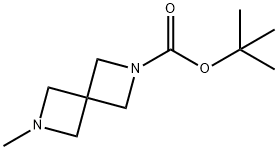 tert-Butyl 6-methyl-2,6-diazaspiro[3.3]heptane-2-carboxylate 结构式
