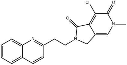 7-chloro-5-methyl-2-(2-(quinolin-2-yl)ethyl)-2,3-dihydro-1H-pyrrolo[3,4-c]pyridine-1,6(5H)-dione 结构式
