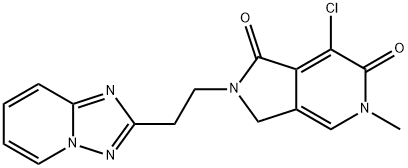 2-(2-([1,2,4]triazolo[1,5-a]pyridin-2-yl)ethyl)-7-chloro-5-methyl-2,3-dihydro-1H-pyrrolo[3,4-c]pyridine-1,6(5H)-dione 结构式