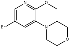 4-(5-bromo-2-methoxypyridin-3-yl)morpholine 结构式