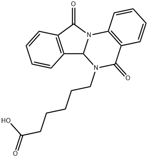 6-(5,11-dioxoisoindolo[2,1-a]quinazolin-6(5H,6aH,11H)-yl)hexanoic acid 结构式