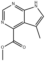 methyl 5-methyl-7H-pyrrolo[2,3-d]pyrimidine-4-carboxylate 结构式