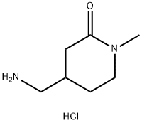 4-(aminomethyl)-1-methylpiperidin-2-one hydrochloride 结构式