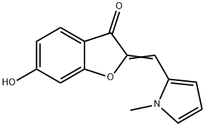 (Z)-6-hydroxy-2-((1-methyl-1H-pyrrol-2-yl)methylene)benzofuran-3(2H)-one 结构式