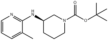 (3R)-3-[(3-甲基吡啶-2-基)氨基]哌啶-1-甲酸叔丁酯 结构式