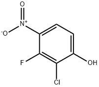 2-氯-3-氟-4-硝基苯酚 结构式