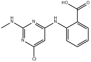 2-((6-Chloro-2-(methylamino)pyrimidin-4-yl)amino)benzoic acid 结构式