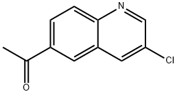 1-(3-CHLOROQUINOLIN-6-YL)ETHANONE 结构式