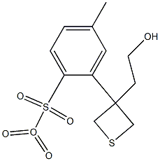 2-(1,1-二氧杂环己烷-3-基)乙基4-甲基苯磺酸酯 结构式