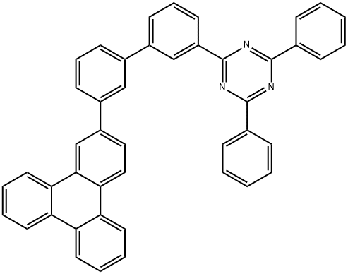 2,4-二苯基-6-[3'-(2-苯并菲基)[1,1'-联苯]-3-基]-1,3,5-三嗪 结构式