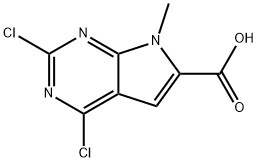 2,4-DICHLORO-7-METHYL-7H-PYRROLO[2,3-D]PYRIMIDINE-6-CARBOXYLIC ACID 结构式