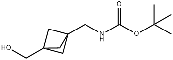 tert-Butyl((3-(hydroxymethyl)bicyclo[1.1.1]pentan-1-yl)methyl)carbamate 结构式