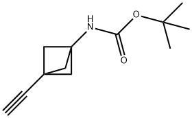 tert-Butyl(3-ethynylbicyclo[1.1.1]pentan-1-yl)carbamate 结构式