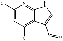 2,4-DICHLORO-7H-PYRROLO[2,3-D]PYRIMIDINE-5-CARBALDEHYDE 结构式