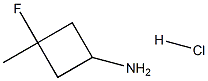 3-fluoro-3-methylcyclobutan-1-amine hydrochloride 结构式