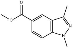 1,3-二甲基-1H-吲唑-5-羧酸甲酯 结构式