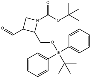 tert-butyl 2-{[(tert-butyldiphenylsilyl)oxy]methyl}-3-formylazetidine-1-carboxylate 结构式